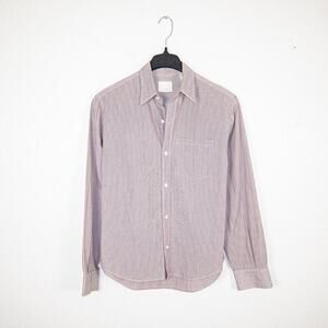 BAND OF OUTSIDERS Men's Button up Shirt Red striped cotton size Medium